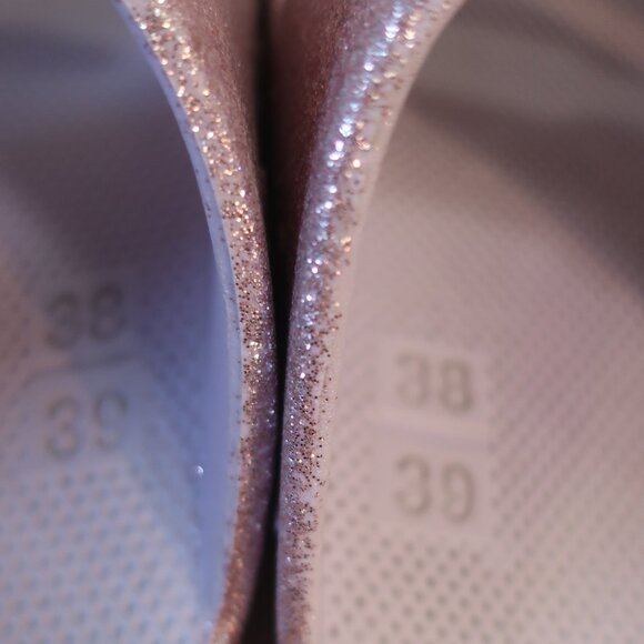 Womens Freedom Moses Isla Pink Glitter Slip-On Slide Sandals 38/39 US-8/9 - Picture 7 of 11